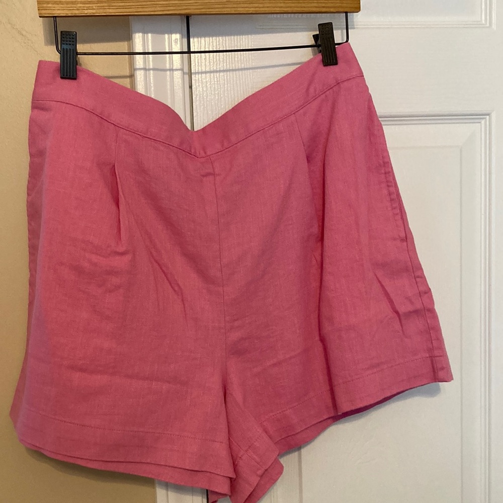Madewell clean pull-on shorts in linen-cotton